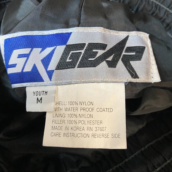 SkiGear Waterproof Insulated Black Pants - Size Youth M - Picture 9 of 9